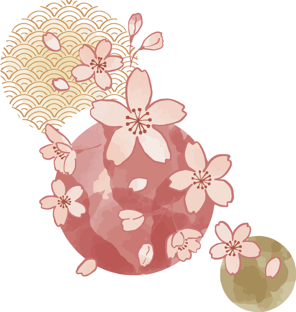 着物レンタルプランセクションの装飾イメージ右側